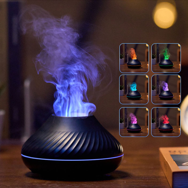Flame Humidifier Diffuser Aroma Essential Oil Fire Flame Aroma Diffuser 130ML