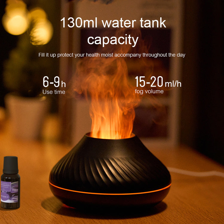 Flame Humidifier Diffuser Aroma Essential Oil Fire Flame Aroma Diffuser 130ML